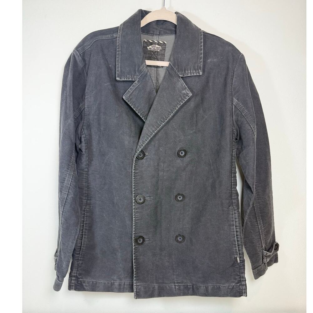 VANS Off the Wall Gray Double Breasted Peacoat Size Medium